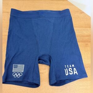 SKIMS FOR TEAM USA COTTON RIB OLYMPIC BOXER | NAVY - Size M - NWT